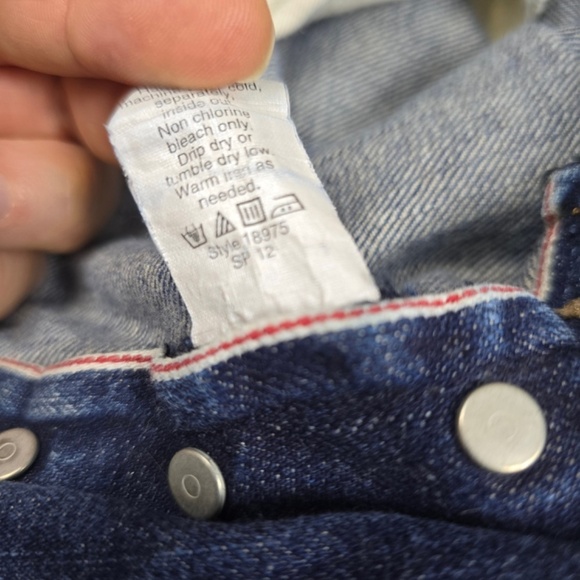 J.CREW 484 SLIM JEAN RAW INDIGO DYED SELVEDGE DENIM MENS SIZE 34 x 31 - Picture 8 of 12